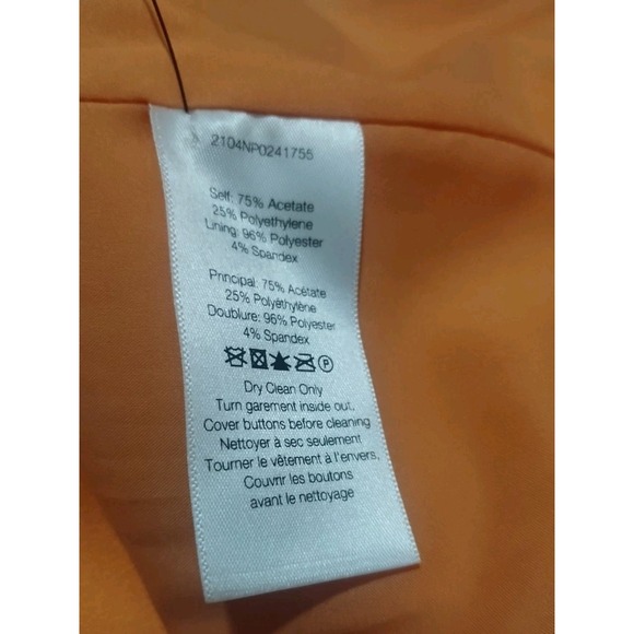 Veronica Beard Erie Satin Blazer in Orange Women's 2 Luxury - Picture 8 of 9